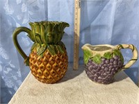 Pineapple and Grape Pitchers