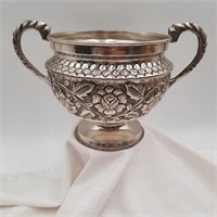 Vintage Silver Sculpted Chalice Ice Bucket