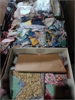 Large Lot of Fabric Scrapes, Triangles, Squares
