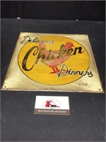Chicken dinners Metal sign
