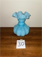 Fenton Blue Glass Vase