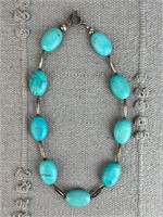 Turquoise Stone Geode Necklace with Closure