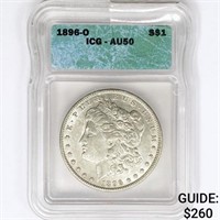 1896-O Morgan Silver Dollar ICG AU50