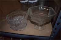 Two Footed Glass Bowls