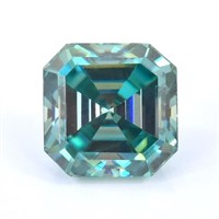 APPR $5500 16.95 Ct Asscher Moissanite Fancy Blue