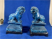 Pair Porcelain Foo Dogs