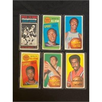 (6) 1970-71 Topps Basketball Stars