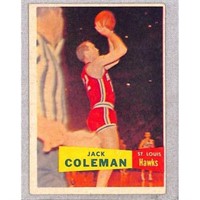 1957 Topps Basketball Crease Free Jack Coleman