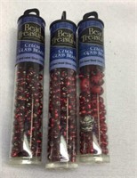F11) RED/CRANBERRY GLASS BEADS