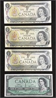 Canada One Dollar Bills!