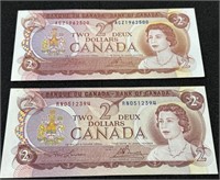 Canada 1974 Two Dollar Bills!