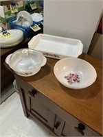 Fireking primrose pattern bowls and pans