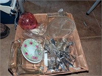 Cutlery, Ash trays, stemware, etc