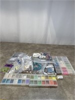 Assortment of beads for jewelry making, some