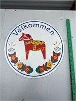 Valkommen Swedish Welcome sign