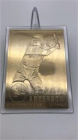 Brady Anderson 22kt Gold Baseball Card Danbury