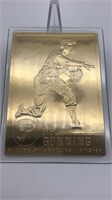 Jim Bunning 22kt Gold Baseball Card Danbury Mint