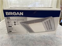 $$New - Broan 655 Ventilation Fan w/ Light&Heater