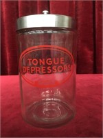 Vintage Profex Tongue Depressors Jar