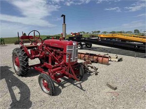 FARMALL 130 TRACTOR WITH BLADE, MOWER,