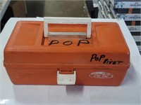 Orange Tool Box W/Pop Rivet Kit
