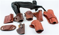 Firearm Lot of Leather Holsters and Accessories