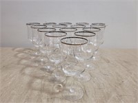 (15) Lenox Crystal Desire Water Goblets Handblown