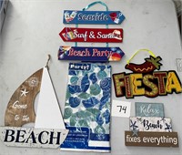 Beachy Summer Signs, Shell Tablecover