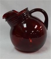 Anchor Hocking Royal Ruby Cannonball Juice Pitcher