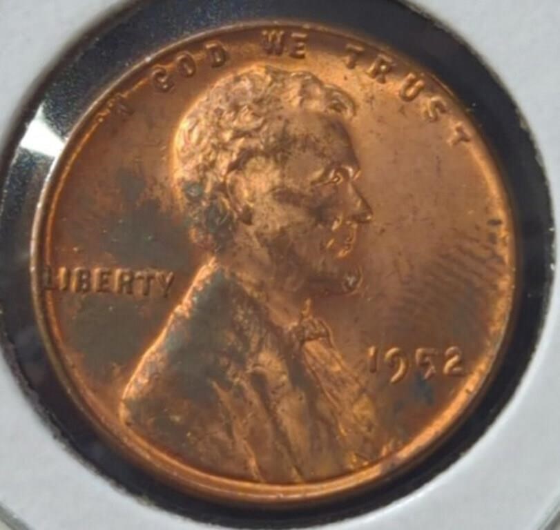 Uncirculated 1952d Lincoln wheat penny