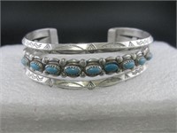 Sterling Silver Bell Trading Turquoise Bracelet