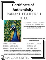 Radiant Feathers I LTD EDT Signed Van Gogh LTD