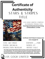 Stars & Stripes LTD EDT Signed Van Gogh Limited