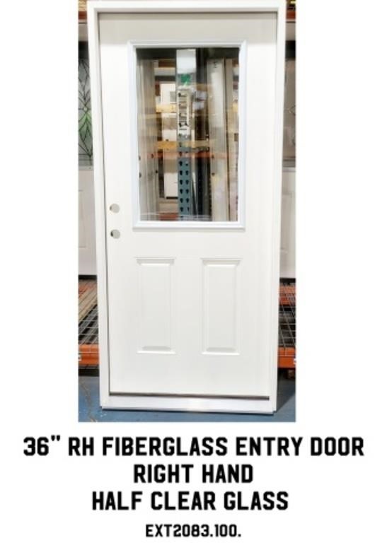 36" RH Fiberglass Entry Door