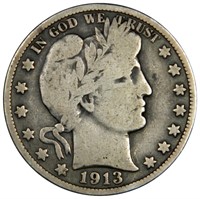 1913 Barber Half Dollar