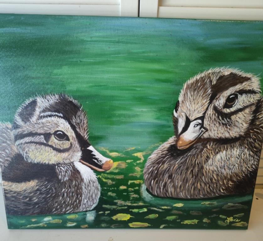 F5) Beautiful 16x20 duck painting