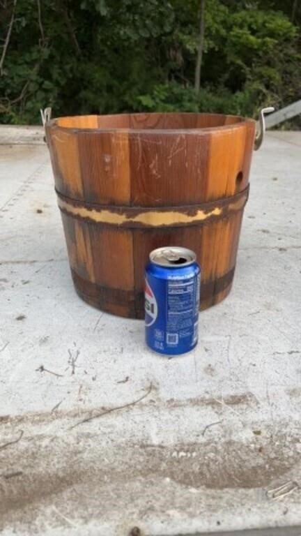 Vintage Wooden Water Well Bucket
