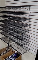 Sixteen 24x12 Wire Retail Slatwall Shelves