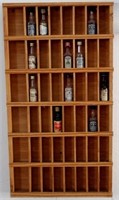 Wood Shelf w/ Mini Bottles