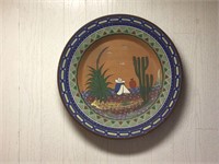 LARGE POTTERY WALL PLAQUE