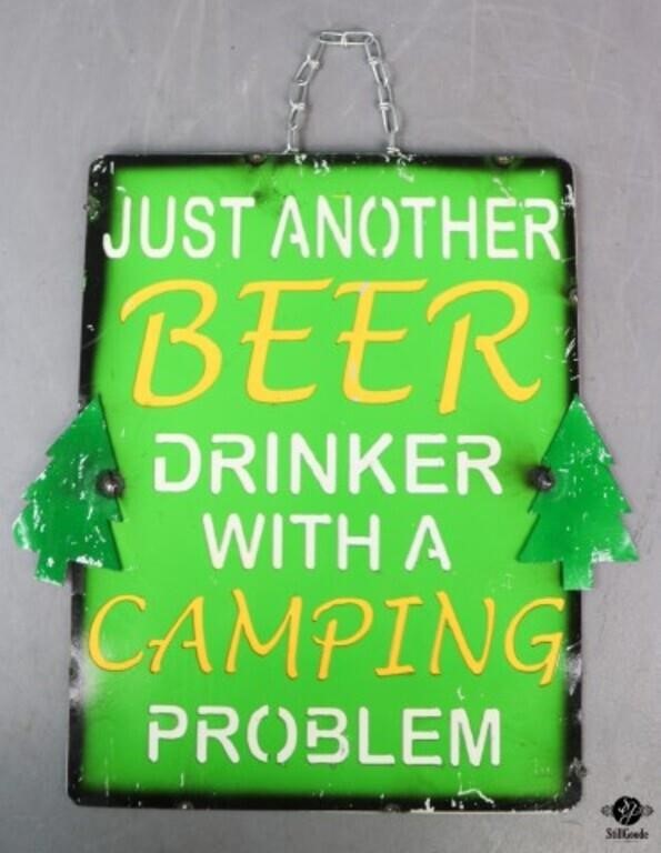 Metal Beer/Camping Sign