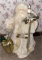 1990's White Winter Santa Tree Topper