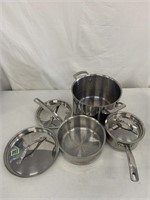 FINAL SALE WITH STAIN - 3PCS KITCHEN POTS WITH