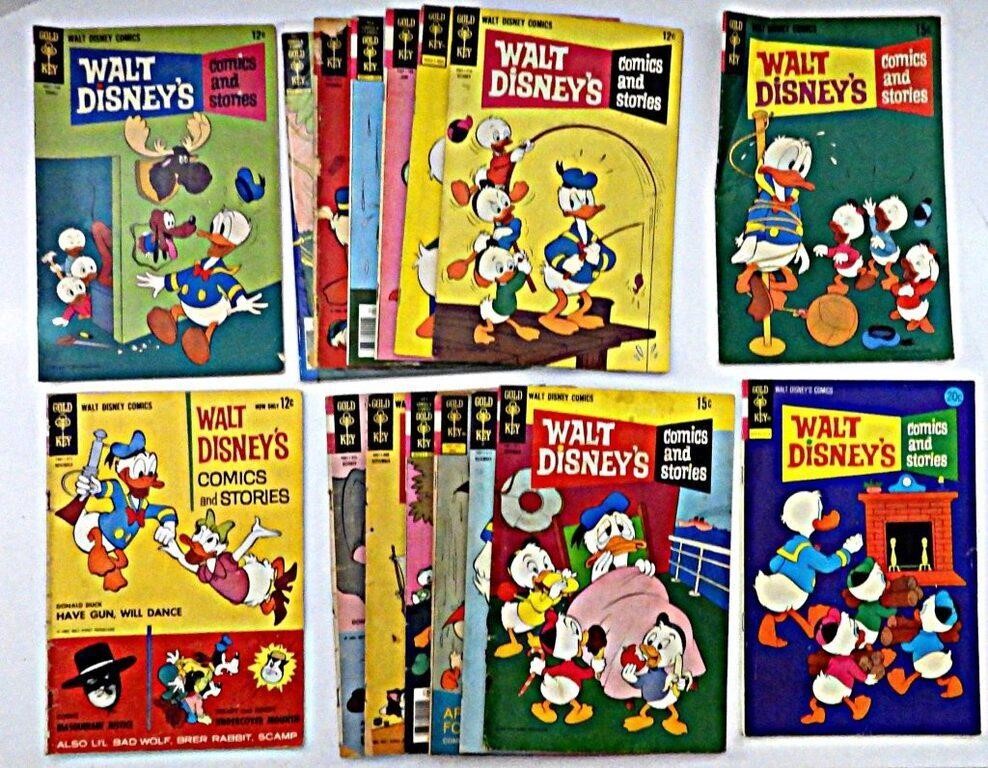 (16) GOLD KEY WALT DISNEY COMIC BOOKS