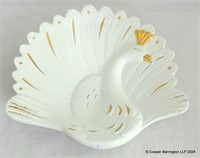 Capodimonte Italy Porcelain Swan Shaped Platter