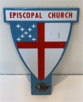 Vintage Episcopal Church License Place Topper