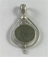 Sterling Silver and Real Ancient Greek Coin