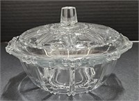 (AQ) Oyster & Pearl Covered Candy Dish 4.5" Tall.