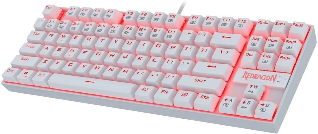 REDRAGON K552 WHITE MECHANICAL GAMING KEYBOARD 87