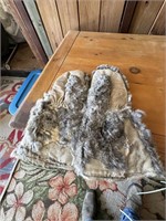 Rabbit skin mittens